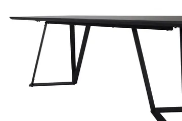 Rajadell Rektangulært Spisebord 180 cm med Mørkt Tre- og Metallutseende - Svart - Møbler - Bord - Spisebord & kjøkkenbord