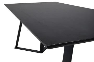 Rajadell Rektangulært Spisebord 180 cm med Mørkt Tre- og Metallutseende - Svart - Møbler - Bord - Spisebord & kjøkkenbord