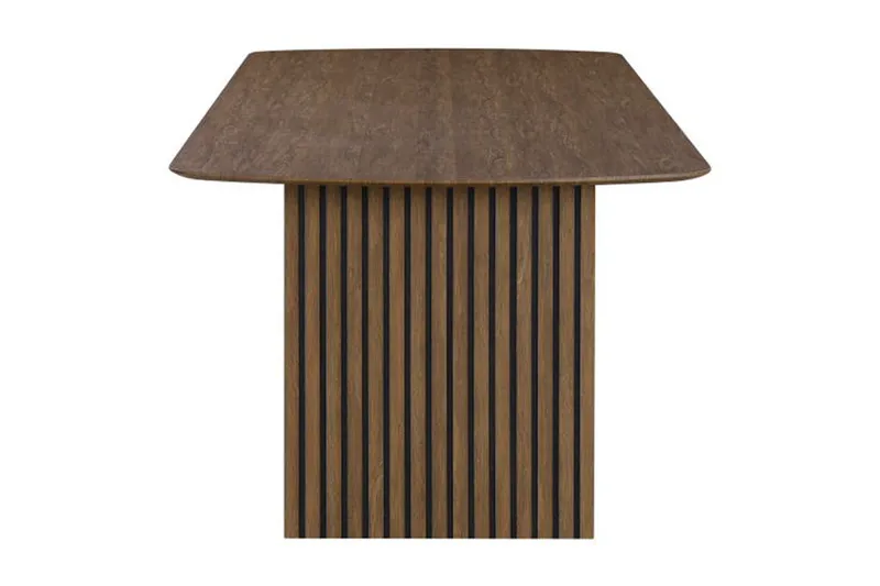 Richeto Spisebord Røkt Eik 240 cm - Brun / Ribbet - Møbler - Bord - Spisebord & kjøkkenbord