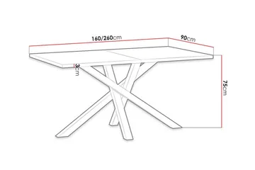 Rosehall Matbord 90 cm NO_BRAND Black - Møbler - Bord - Spisebord & kjøkkenbord
