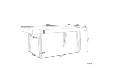 Roundtop Spisebord 150x90 cm - Brun - Møbler - Bord - Spisebord & kjøkkenbord