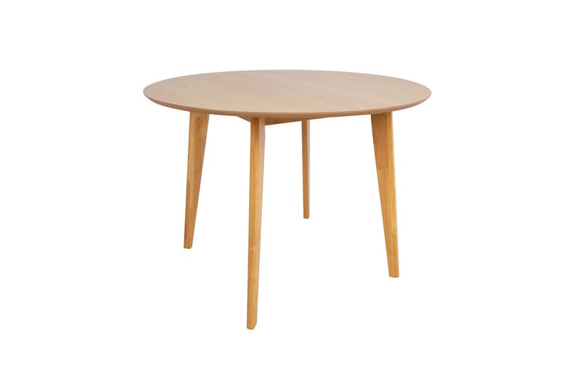 Roxby Rundt Spisebord 105 cm med Tre- og Eikeutseende - Natur - Møbler - Bord - Spisebord & kjøkkenbord