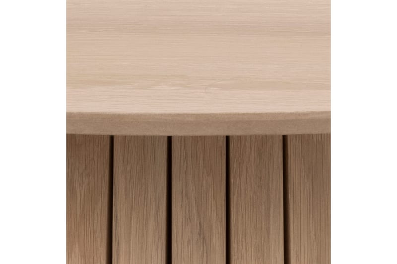 Saku Rundt Spisebord 120 cm med Tre- og Eikeutseende - Hvit - Møbler - Bord - Spisebord & kjøkkenbord