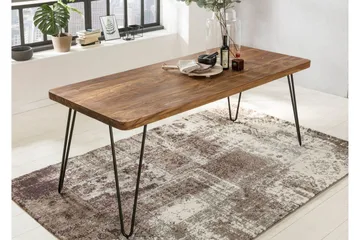 Samhita Rektangulært Spisebord 120 cm i Tre med Metallben - Brun - Møbler - Bord - Spisebord & kjøkkenbord