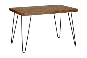 Samhita Rektangulært Spisebord 120 cm i Tre med Metallben - Brun - Møbler - Bord - Spisebord & kjøkkenbord