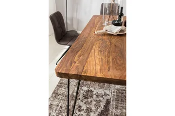 Samhita Rektangulært Spisebord 120 cm i Tre med Metallben - Brun - Møbler - Bord - Spisebord & kjøkkenbord