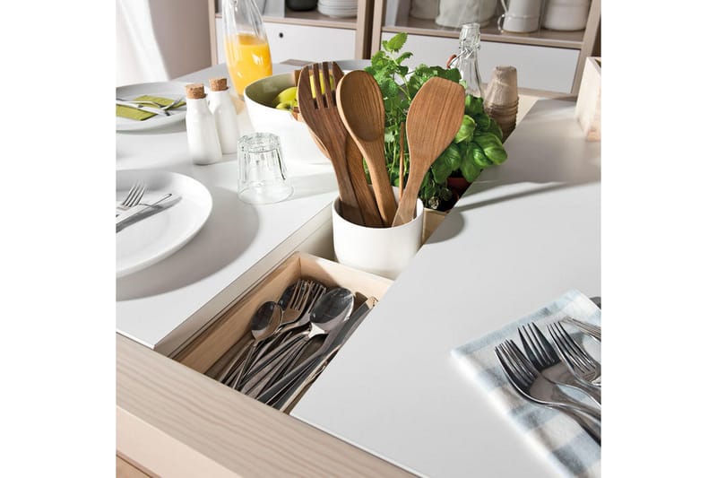 Sammenleggbart Spisebord Spot Tre / Natur / Hvit - VOX - Sammenleggbart bord - Spisebord & kjøkkenbord