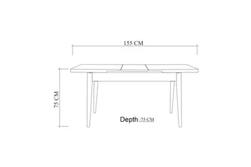 Sanina Spisebord 120x75x120 cm - Grønn/Hvit - Møbler - Bord - Spisebord & kjøkkenbord