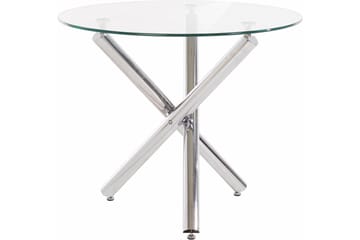 Shadi Spisebord 90 cm Rundt Glass - Transparent - Møbler - Bord - Spisebord & kjøkkenbord