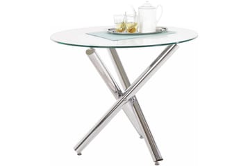 Shadi Spisebord 90 cm Rundt Glass - Transparent - Møbler - Bord - Spisebord & kjøkkenbord