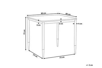 Shalford Spisebord 80 cm - Svart / Gull - Møbler - Bord - Spisebord & kjøkkenbord