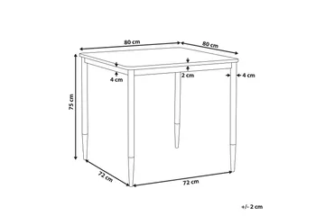 Shalford Spisebord 80 cm - Svart / Gull - Møbler - Bord - Spisebord & kjøkkenbord