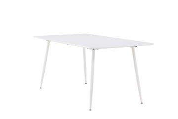 Silar Rektangulært Spisebord 180 cm med Metalllook - Hvit - Møbler - Bord - Spisebord & kjøkkenbord