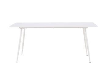 Silar Rektangulært Spisebord 180 cm med Metalllook - Hvit - Møbler - Bord - Spisebord & kjøkkenbord
