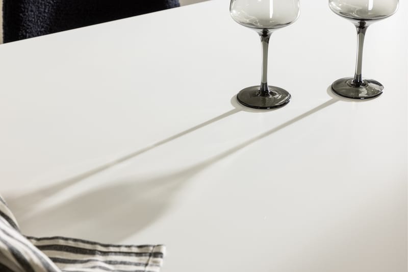 Silar Rektangulært Spisebord 180 cm med Metalllook - Hvit - Møbler - Bord - Spisebord & kjøkkenbord
