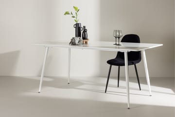 Silar Rektangulært Spisebord 180 cm med Metalllook - Hvit - Møbler - Bord - Spisebord & kjøkkenbord