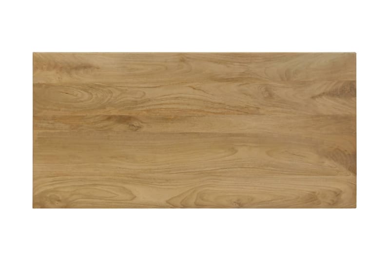 Spisebord 115x55x76 cm heltre mango og stål - Beige|Hvit - Spisebord & kjøkkenbord