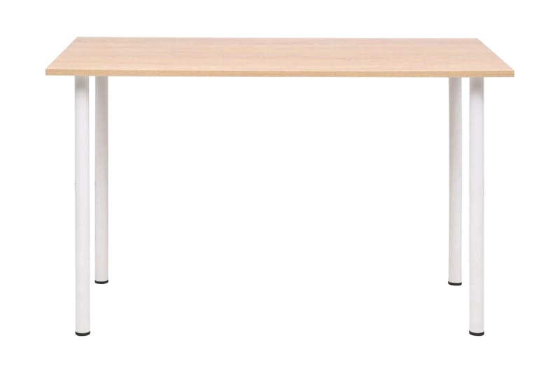 Spisebord 120x60x73 cm eik og hvit - Brun - Spisebord & kjøkkenbord