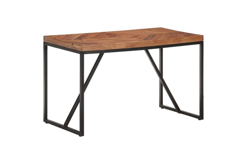 Spisebord 120x60x76 cm heltre akasie og mango - Svart - Spisebord & kjøkkenbord