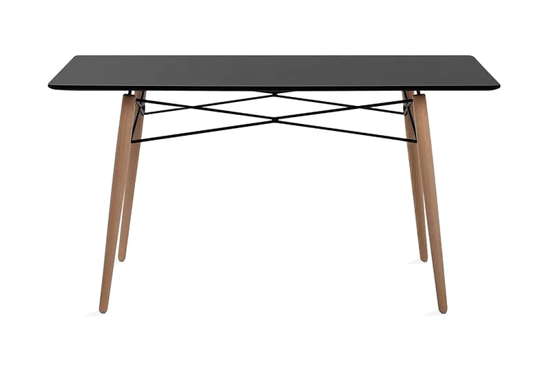 Spisebord 140 x 80 cm svart BIONDI, Svart