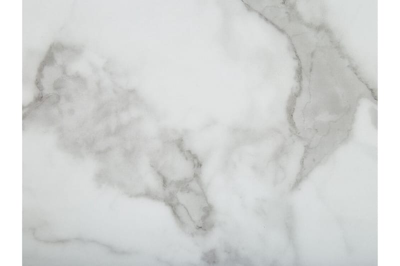 Spisebord 160 x 90 cm marmoreffekt / sølv SABROSA - Grå - Spisebord & kjøkkenbord