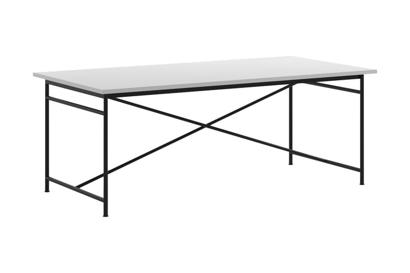 Spisebord Adem 200 cm - Hvit / Svart - Spisebord & kjøkkenbord