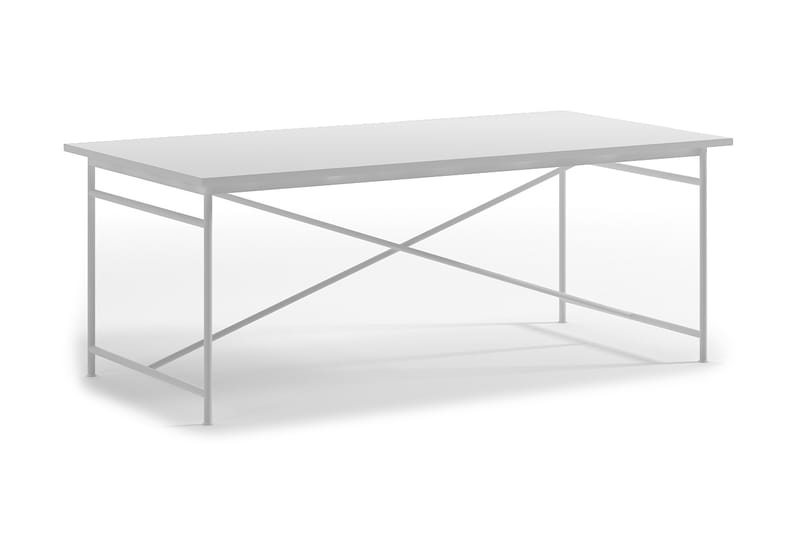 Spisebord Adem 200 cm - Hvit/Svart - Spisebord & kjøkkenbord