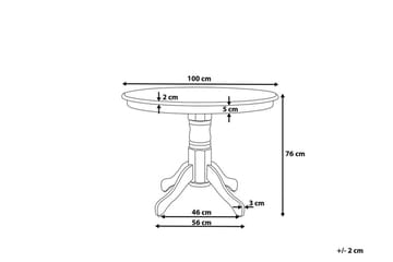 Spisebord Akron 100 cm - Hvit - Møbler - Bord - Spisebord & kjøkkenbord