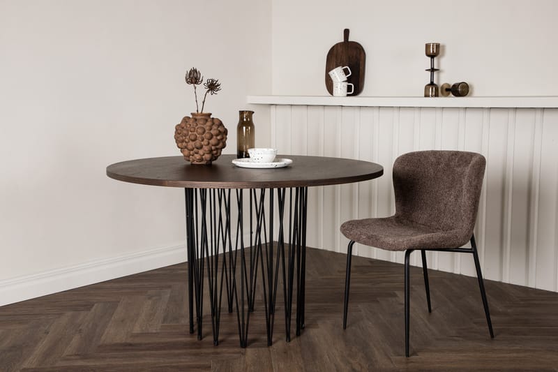 Spisebord Alismo 120 cm Rundt - Brun - Spisebord & kjøkkenbord