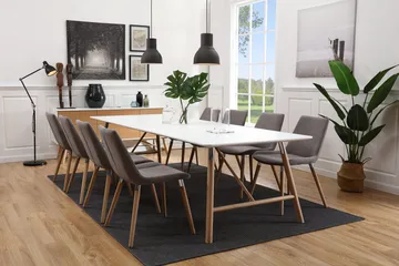 Spisebord Andrarum Waltham Uttrekkbart spisebord 180 cm Hvit - Møbler - Bord - Spisebord & kjøkkenbord