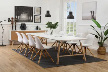 Spisebord Andrarum Waltham Uttrekkbart spisebord 180 cm Hvit - Møbler - Bord - Spisebord & kjøkkenbord