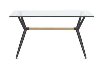 Spisebord Aramina 140 cm - Glass/Svart - Møbler - Bord - Spisebord & kjøkkenbord