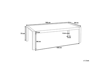 Spisebord Arctic I 180 cm - Hvit - Møbler - Bord - Spisebord & kjøkkenbord