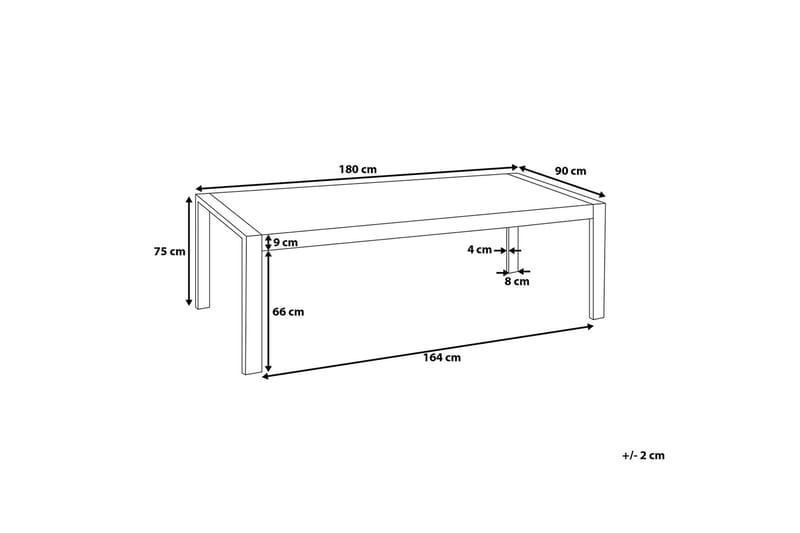 Spisebord Arctic I 180 cm - Hvit - Møbler - Bord - Spisebord & kjøkkenbord