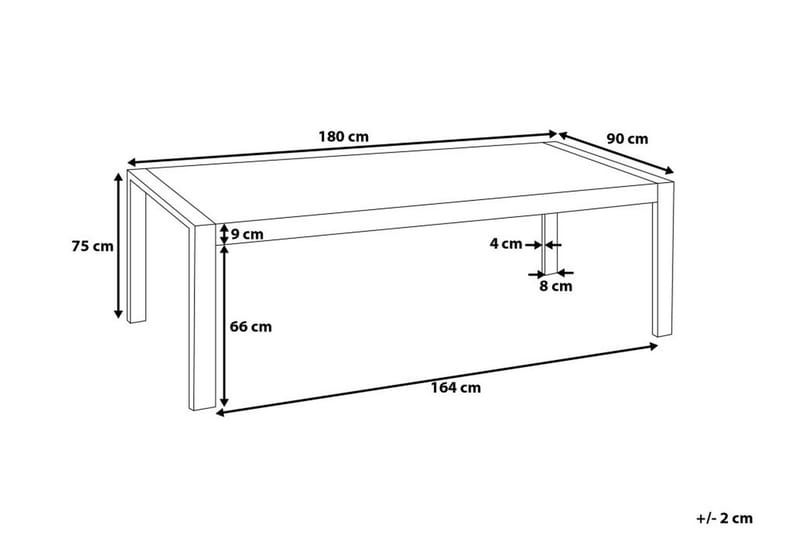 Spisebord Arctic I 180 cm - Hvit - Møbler - Bord - Spisebord & kjøkkenbord