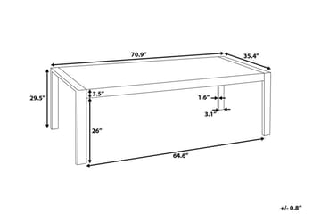 Spisebord Arctic I 180 cm - Hvit - Møbler - Bord - Spisebord & kjøkkenbord