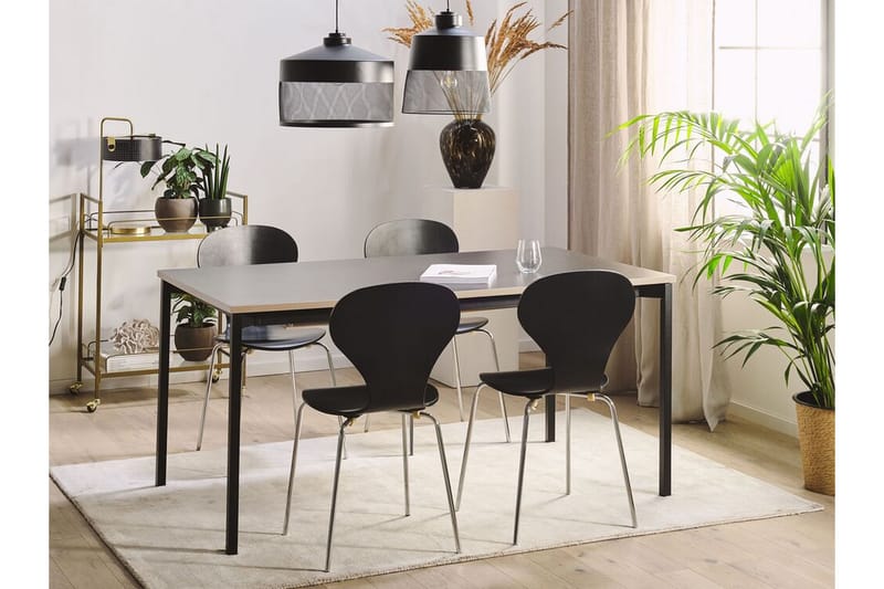 Spisebord Arvier 190 cm Sammenleggbart - Svart - Sammenleggbart bord - Spisebord & kjøkkenbord