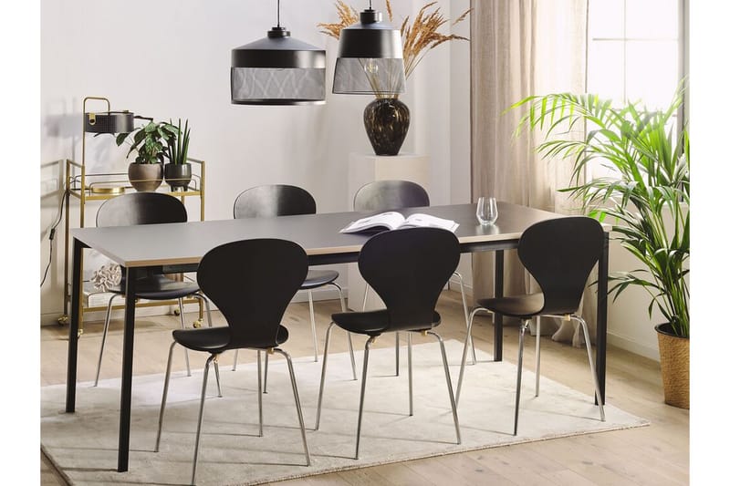 Spisebord Arvier 190 cm Sammenleggbart - Svart - Sammenleggbart bord - Spisebord & kjøkkenbord