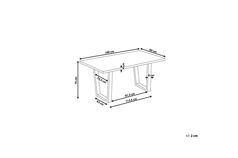 Spisebord Austin 160 cm - Brun - Møbler - Bord - Spisebord & kjøkkenbord