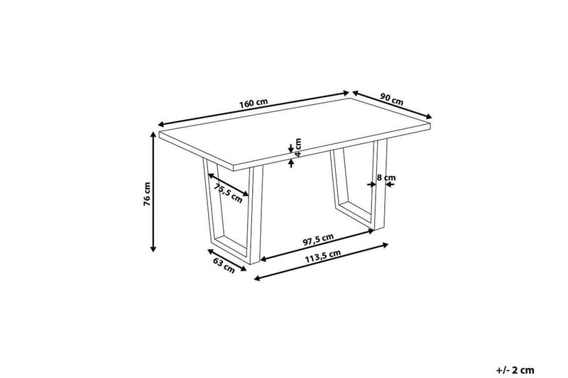 Spisebord Austin 160 cm - Brun - Møbler - Bord - Spisebord & kjøkkenbord
