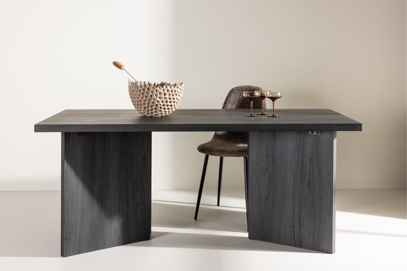 Spisebord Bassholmen 180x90 cm Svart - Venture Home - Spisebord & kjøkkenbord