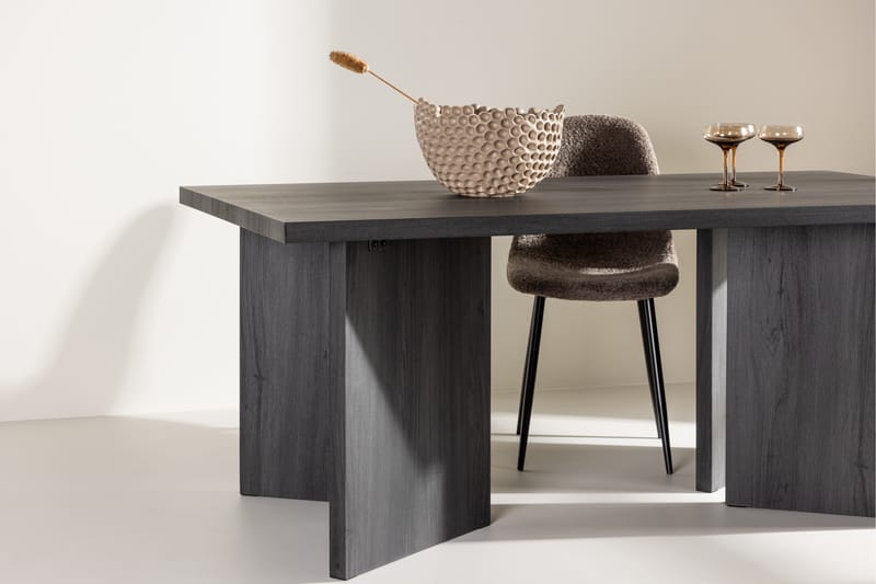 Spisebord Bassholmen 180x90 cm Svart - Venture Home - Spisebord & kjøkkenbord