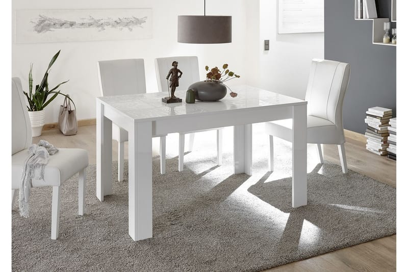 Spisebord Bayoner Forlengningsbart 180 cm - Hvit - Spisebord & kjøkkenbord