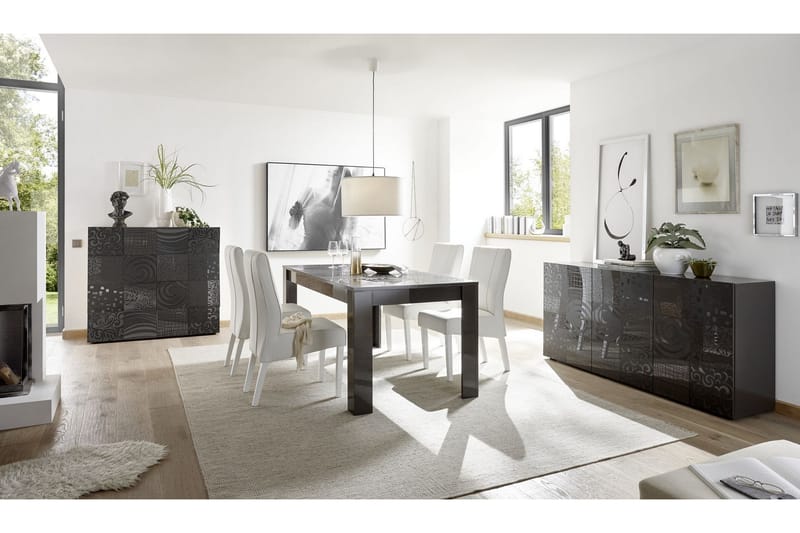 Spisebord Bayoner Forlengningsbart 180 cm - Hvit|Beige|Svart|Grå - Spisebord & kjøkkenbord