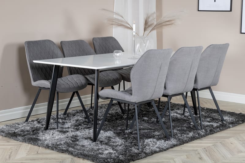 Spisebord Bennie 180x90 cm Hvit - Venture Home - Spisebord & kjøkkenbord