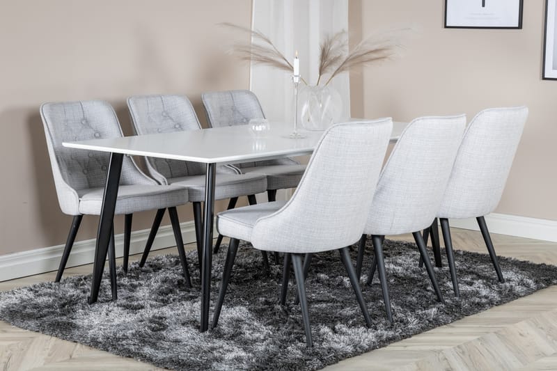 Spisebord Bennie 180x90 cm Hvit - Venture Home - Spisebord & kjøkkenbord