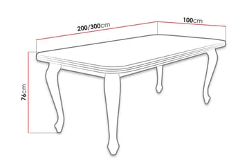 Spisebord Biota 200x100x76 cm - Tre / Natur - Møbler - Bord - Spisebord & kjøkkenbord