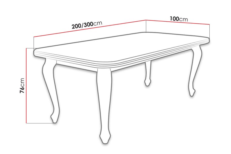 Spisebord Biota 200x100x76 cm - Tre / Natur - Møbler - Bord - Spisebord & kjøkkenbord