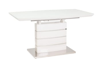 Spisebord Blacos Forlengningsbart 140 cm - Glass/Hvit - Møbler - Bord - Spisebord & kjøkkenbord