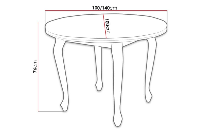 Spisebord Boletus 100x100x78 cm - Eik - Spisebord & kjøkkenbord